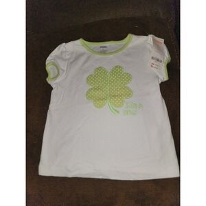 Gymboree st Patrick's day kiss me 4 leaf clover‎ top size 2t nwt